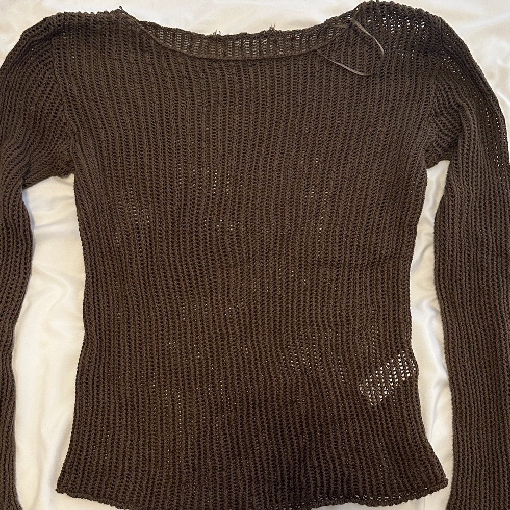 Zara Dark Brown Knit Sweater